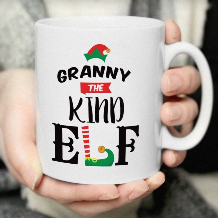 Modal Additional Images for Personalised Elf Christmas Mug