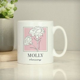 (image for) Personalised Birth Flower Mug