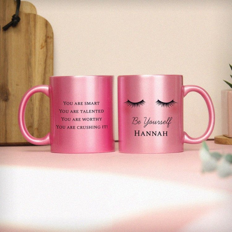 Modal Additional Images for Personalised Eyelashes Pink Glitter Mug