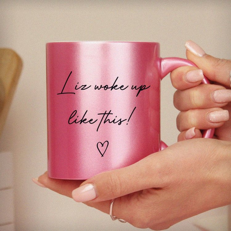 Modal Additional Images for Personalised Pink Glitter Mug