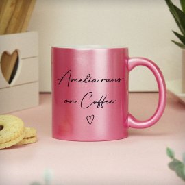 (image for) Personalised Pink Glitter Mug
