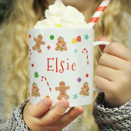 (image for) Personalised Gingerbread Pattern Plastic Mug