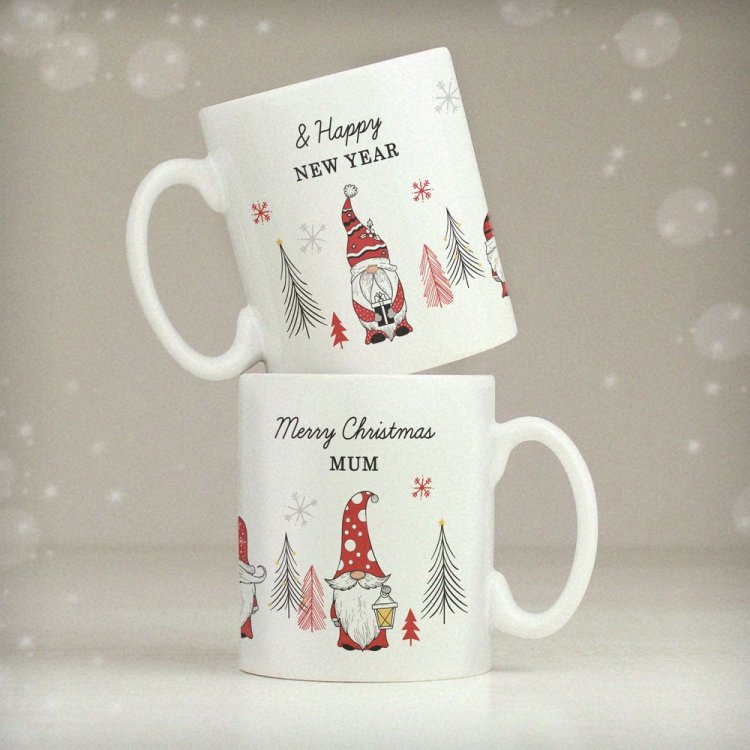 Modal Additional Images for Personalised Christmas Gonk Pattern Mug
