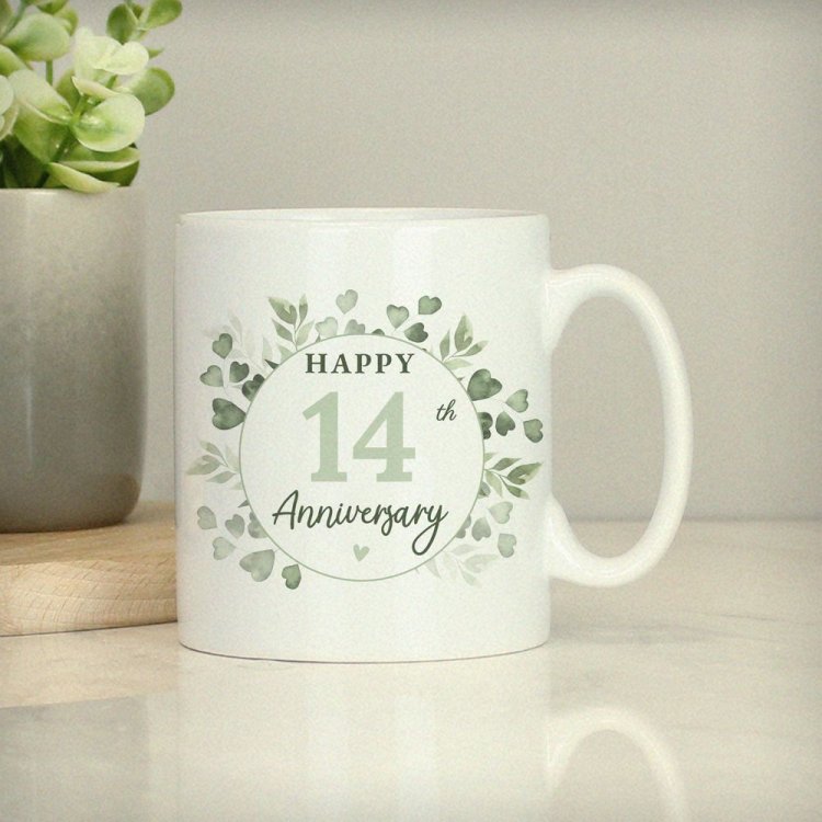 Modal Additional Images for Personalised Botanical Anniversary Mug