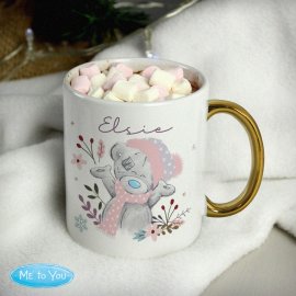 (image for) Personalised Me to You Cosy Winter Gold Handled Mug