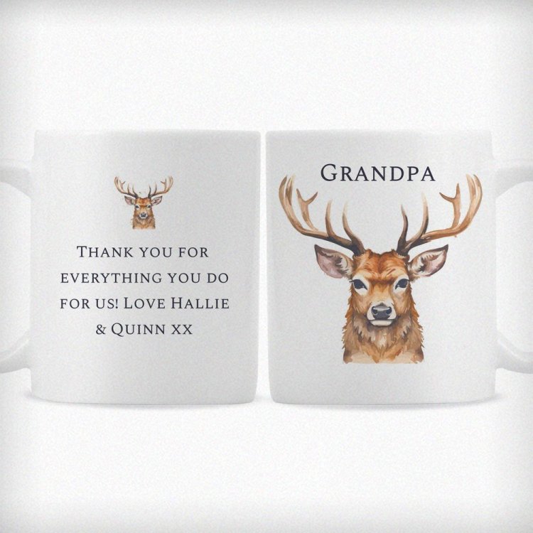 Modal Additional Images for Personalised Watercolour Stag Mug