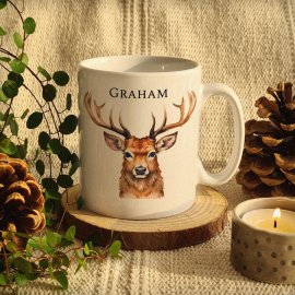 (image for) Personalised Watercolour Stag Mug