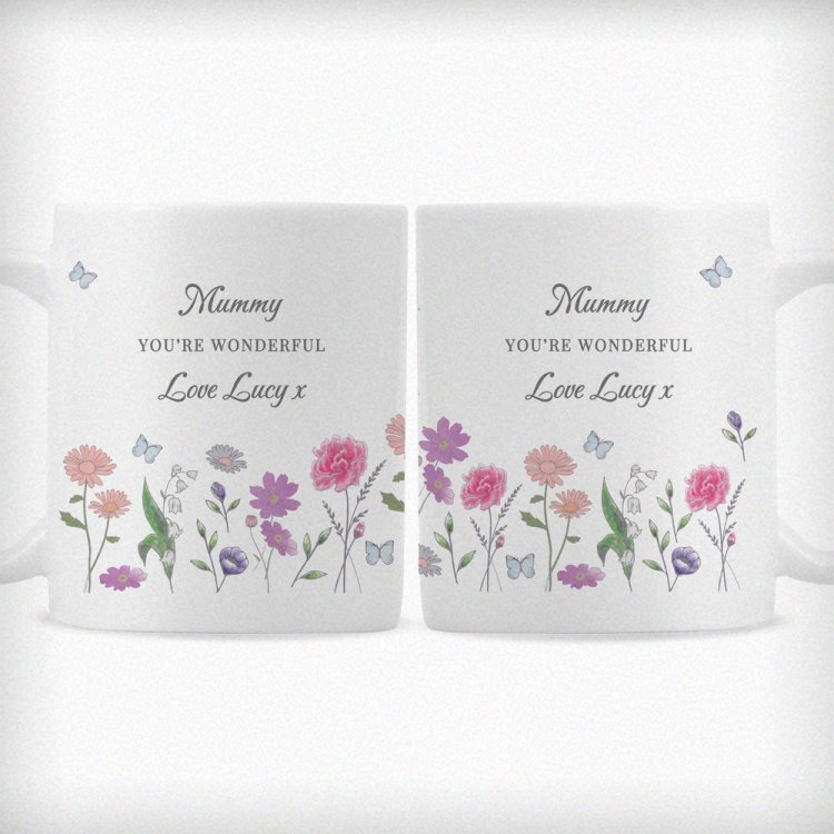 Modal Additional Images for Personalised Wild Flowers Mug