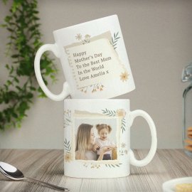 (image for) Personalised Wild Flowers Photo Upload Mug