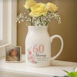 (image for) Personalised Floral Birthday Jug Vase