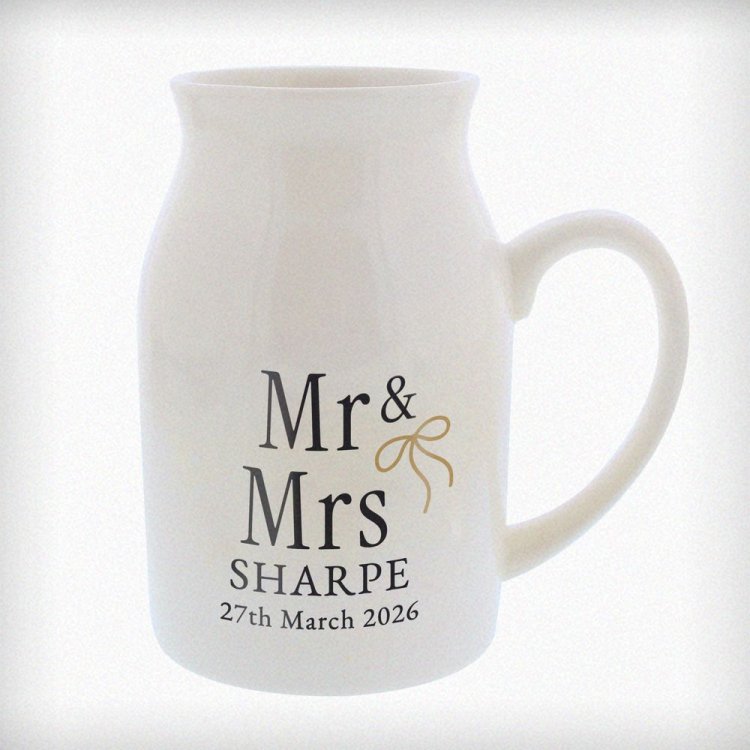Modal Additional Images for Personalised Black & Gold Couples Jug Vase