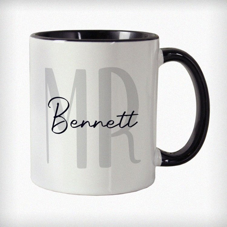 Modal Additional Images for Personalised Mr Black Handle Mug