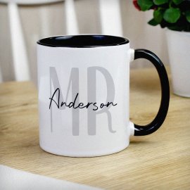 (image for) Personalised Mr Black Handle Mug