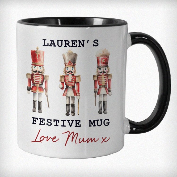 Modal Additional Images for Personalised Nutcracker Black Handle Mug