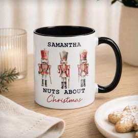 (image for) Personalised Nutcracker Black Handle Mug