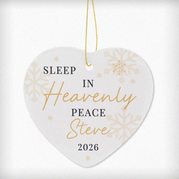 Modal Additional Images for Personalised Heavenly Peace Ceramic Heart Decoration
