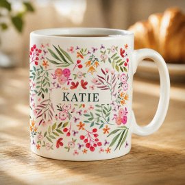 (image for) Personalised Floral Pattern Mug