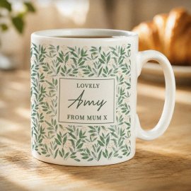 (image for) Personalised Leafy Pattern Mug