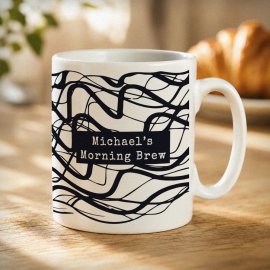 (image for) Personalised Black Pattern Mug