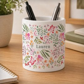 (image for) Personalised Floral Storage Pot