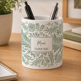 (image for) Personalised Green Leaves Storage Pot