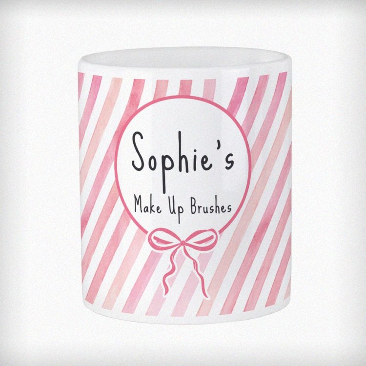 Modal Additional Images for Personalised Pink Stripe Storage Pot