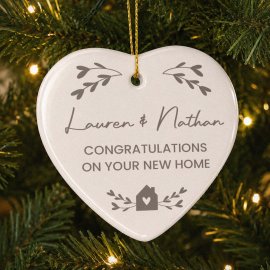 (image for) Personalised Little House Ceramic Heart Decoration