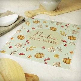 (image for) Personalised Pumpkin Glass Chopping Board