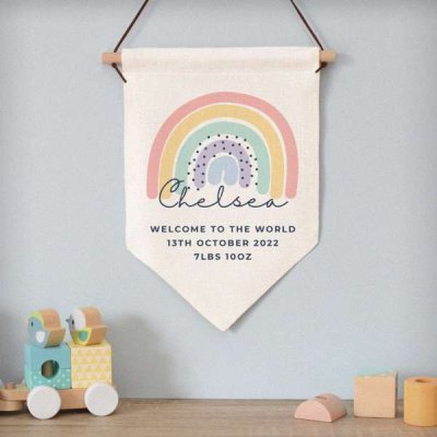 (image for) Personalised Rainbow Hanging Banner