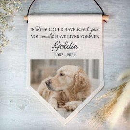 (image for) Personalised Photo Upload Pet Memorial Hanging Banner