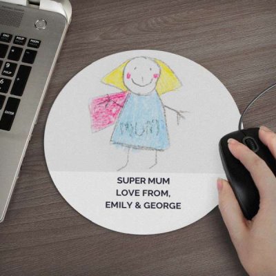 (image for) Personalised Childrens Drawing Photo Upload Mouse Mat