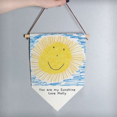 (image for) Personalised Childrens Drawing Photo Upload Hanging Banner