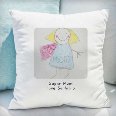 (image for) Personalised Childrens Drawing Photo Upload Cushion
