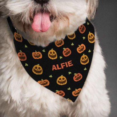 (image for) Personalised Pumpkin Patch Dog Bandana