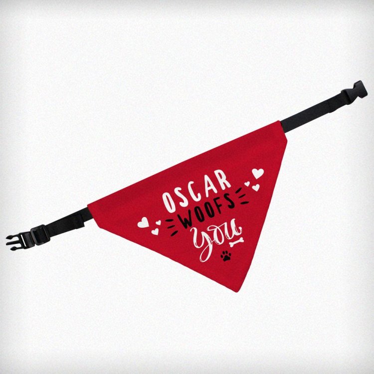 Modal Additional Images for Personalised Woofs You Dog Bandana