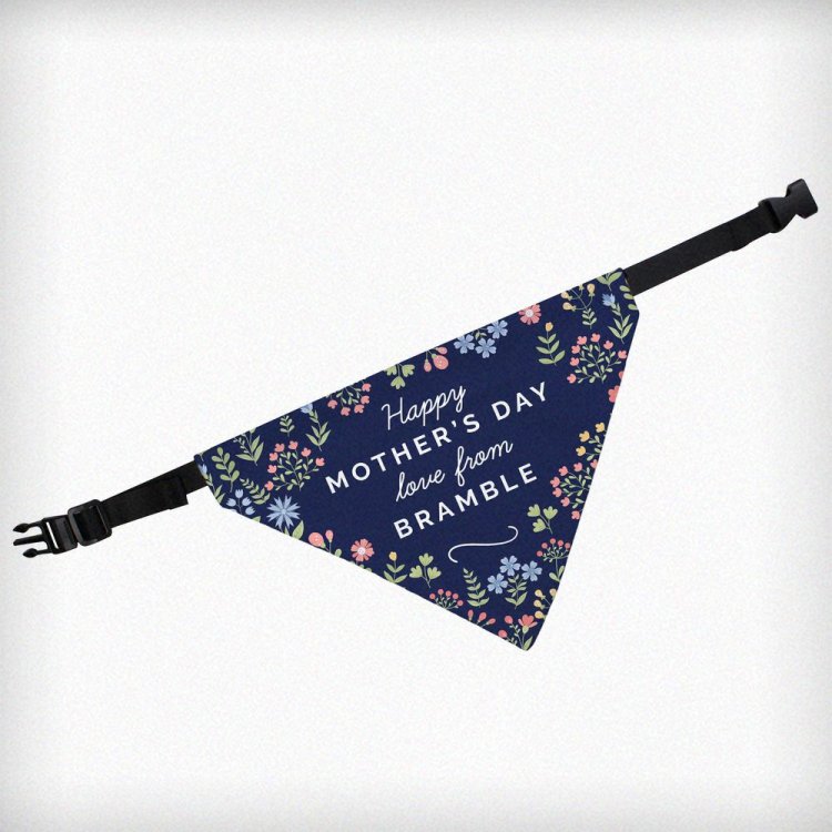 Modal Additional Images for Personalised Floral Dog Bandana