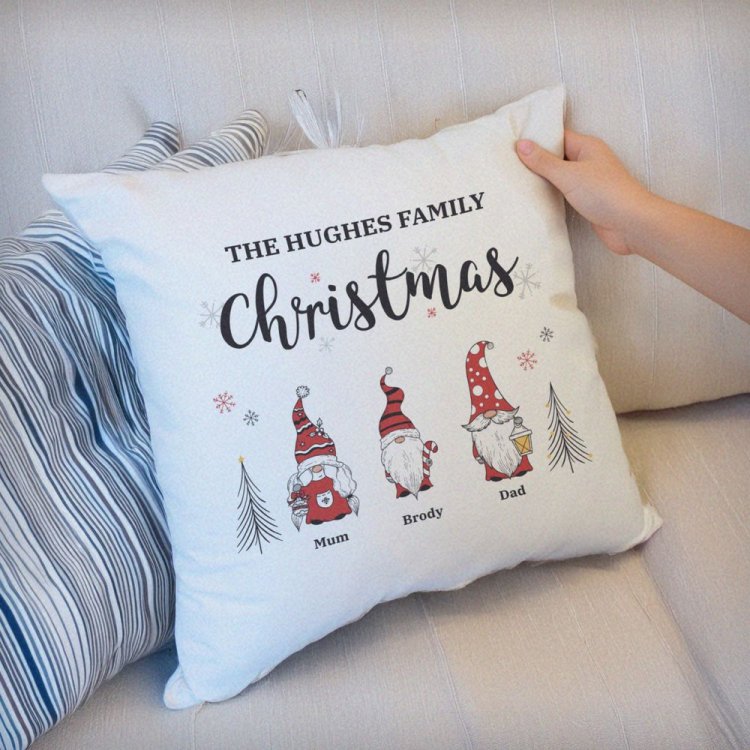 Modal Additional Images for Personalised Gonk Family Christmas Cushion