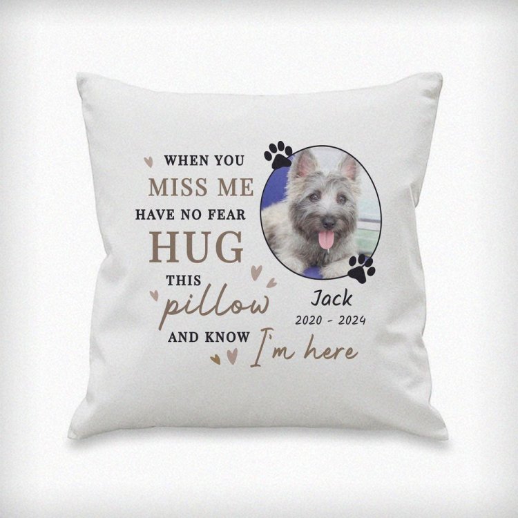 Modal Additional Images for Personalised Memorial Pet Photo Upload Cushion