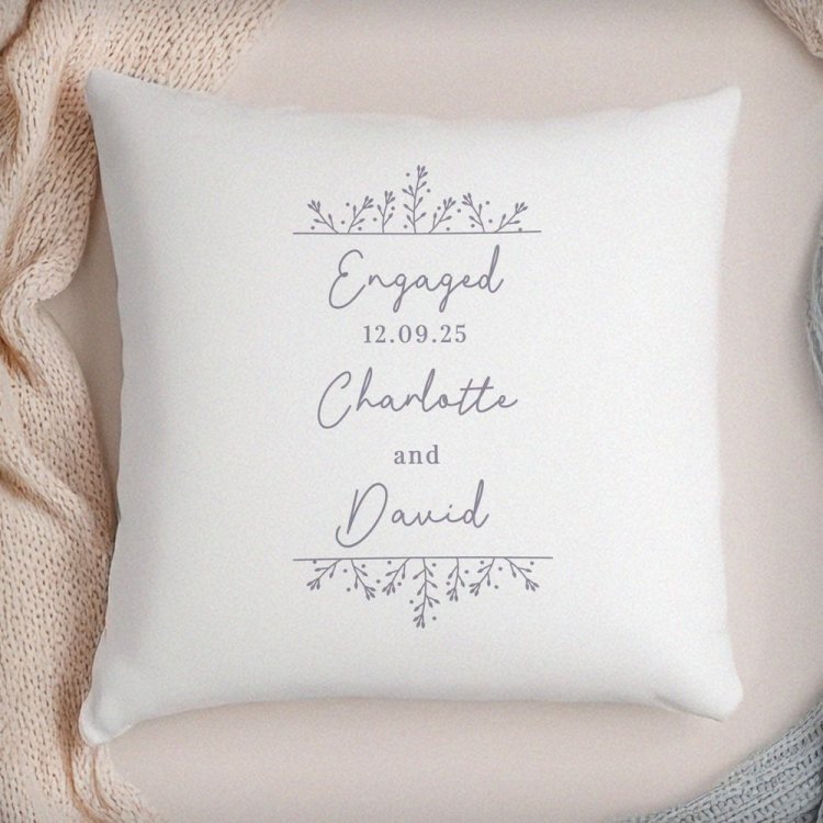Modal Additional Images for Personalised Grey Floral Cushion