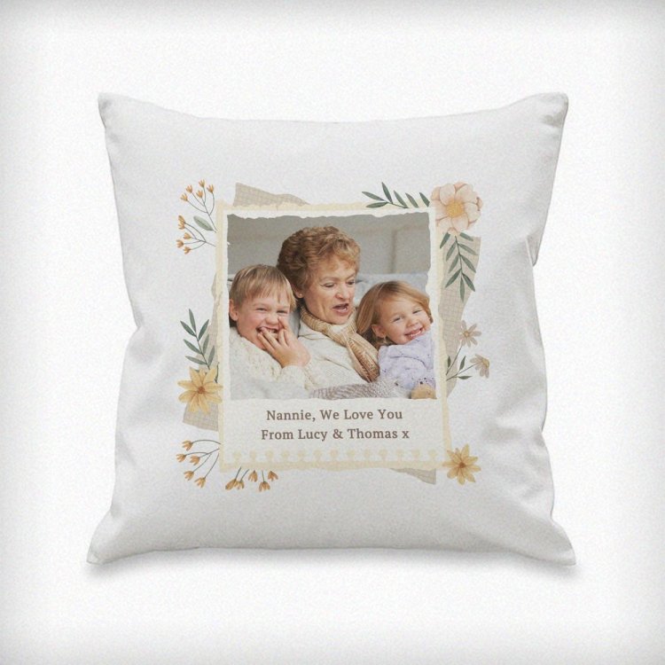 Modal Additional Images for Personalised Wild Flowers Photo Upload Cushion