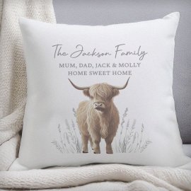 (image for) Personalised Highland Cow Cushion