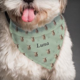 (image for) Personalised Highland Cow Dog Bandana