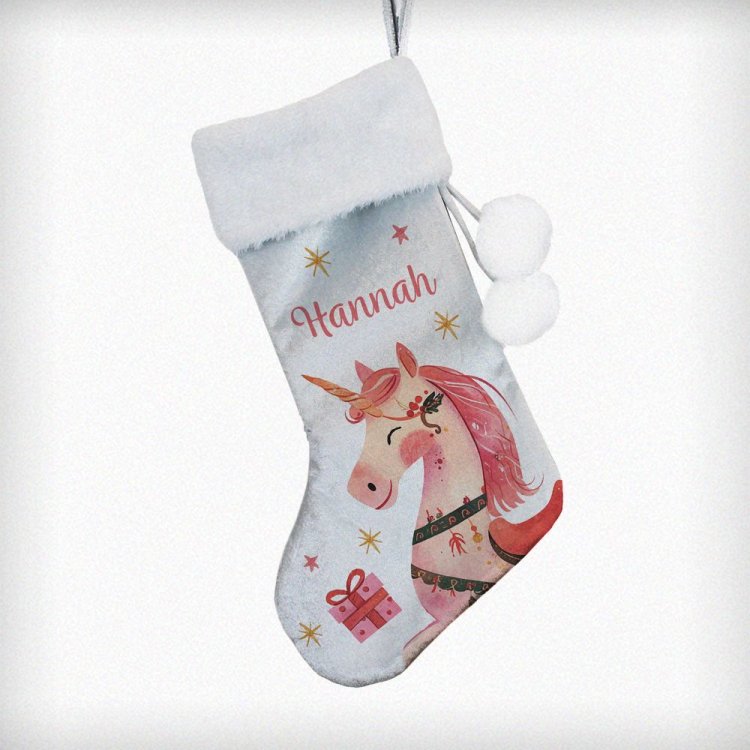 Modal Additional Images for Personalised Unicorn Christmas Stocking