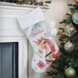 (image for) Personalised Unicorn Christmas Stocking