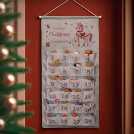 (image for) Personalised Unicorn Christmas Advent Calendar