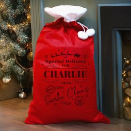 (image for) Personalised Special Delivery Red Sack