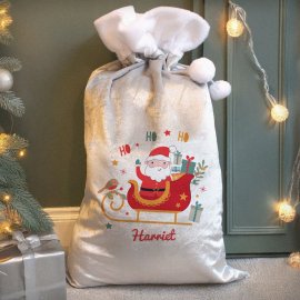 (image for) Personalised Santa Sleigh Christmas Sack