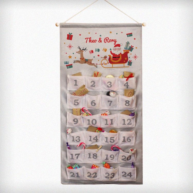 Modal Additional Images for Personalised Santa Sleigh Advent Calendar