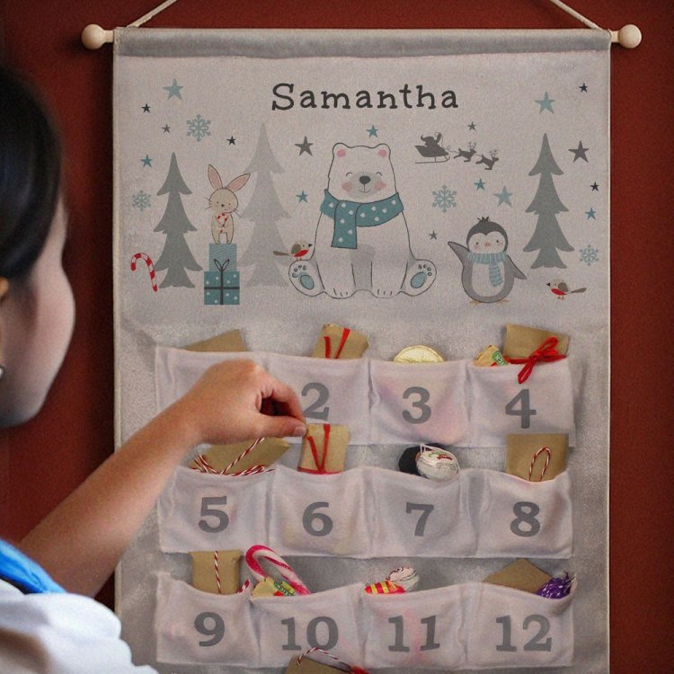Modal Additional Images for Personalised Polar Bear Advent Calendar