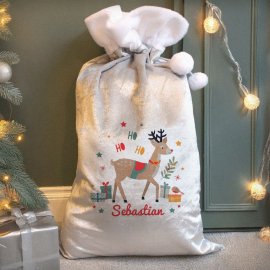 (image for) Personalised Reindeer Christmas Sack